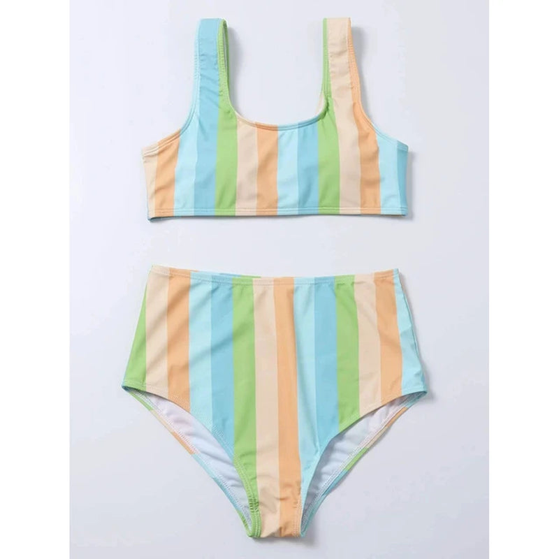 High Waist Bikini 2022 Sexy Striped Swimsuit Women Swimwear Female Push up Bikini Set Swimming Wear for Bathing Suit Swimsuits
