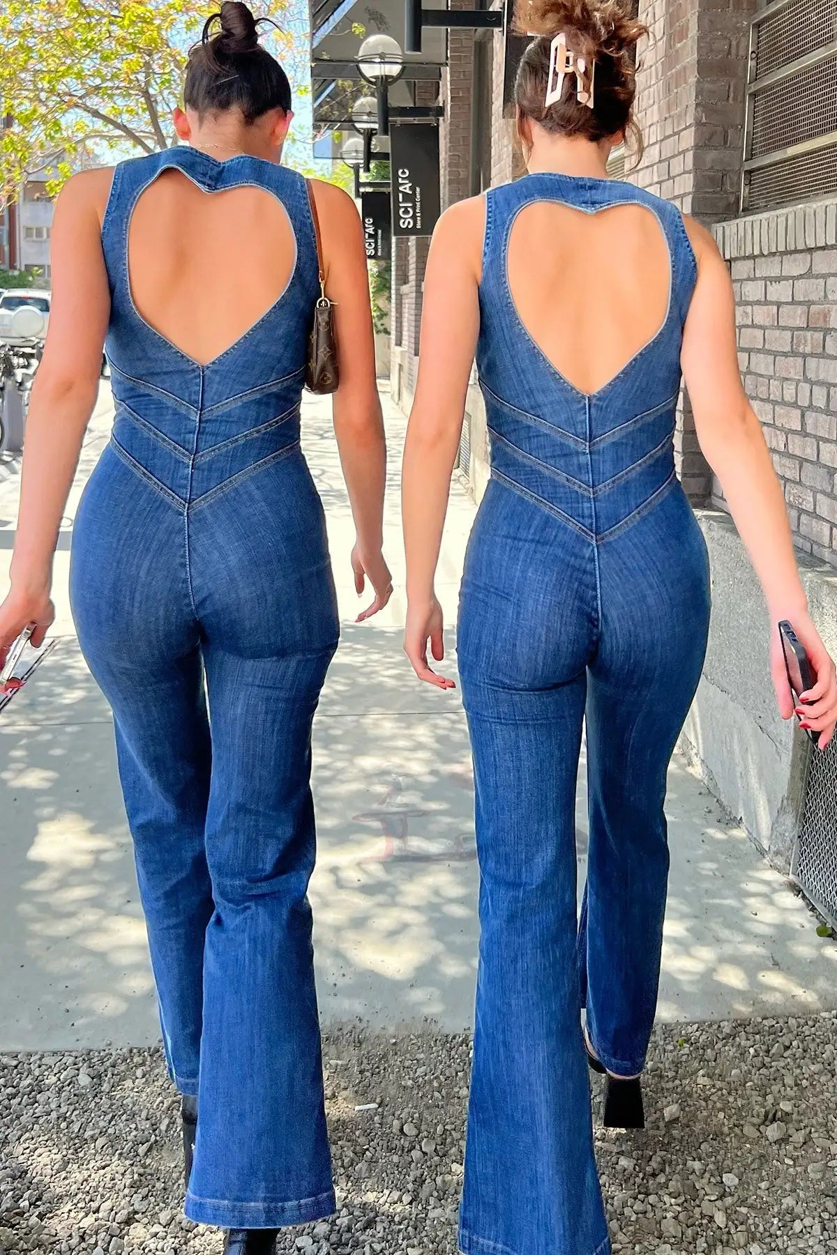 Backless Heart Jumpsuit