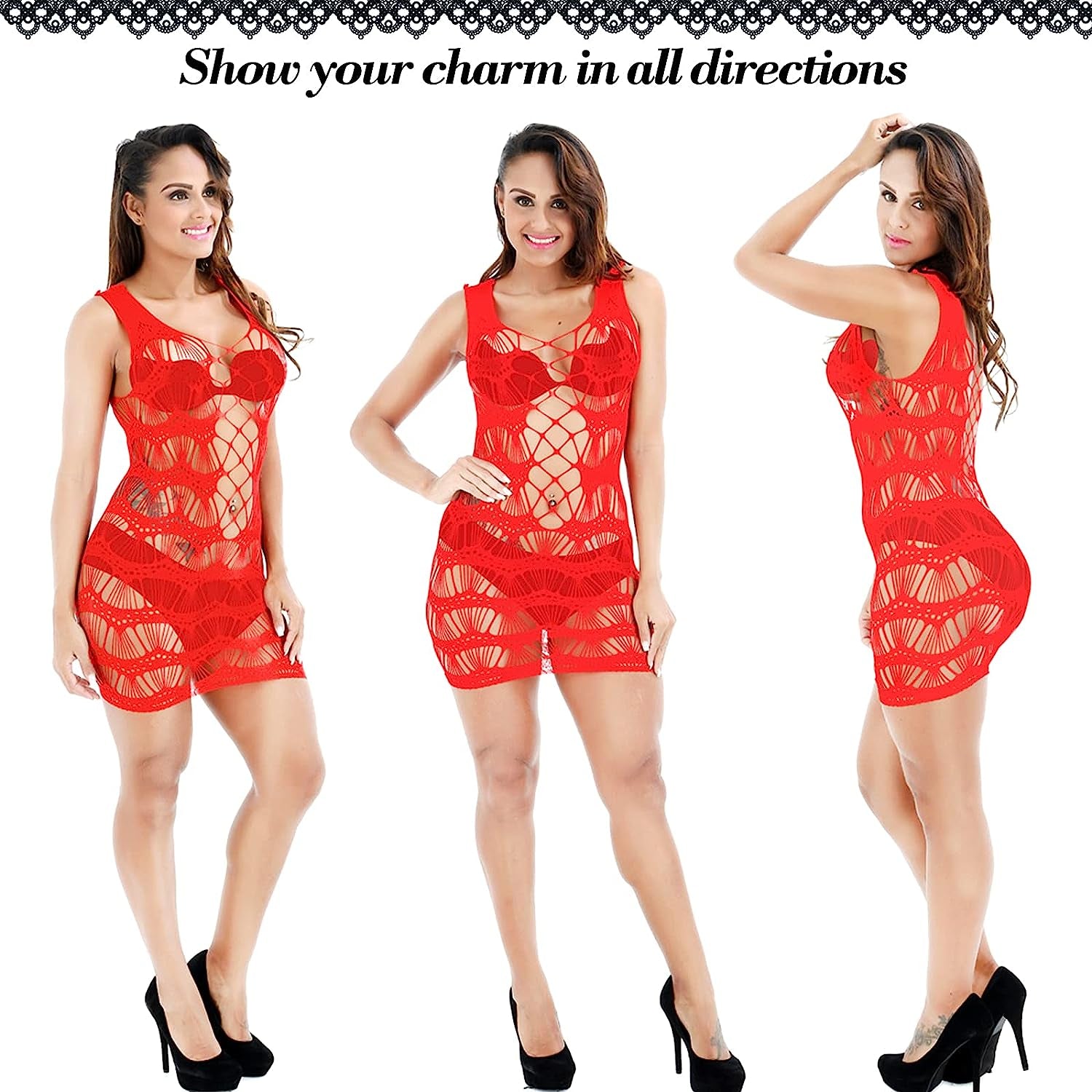 8 Pieces Fishnet Dress for Women Lingerie for Women Fishnet Dress Women Lingerie Fishnet for Women Favor